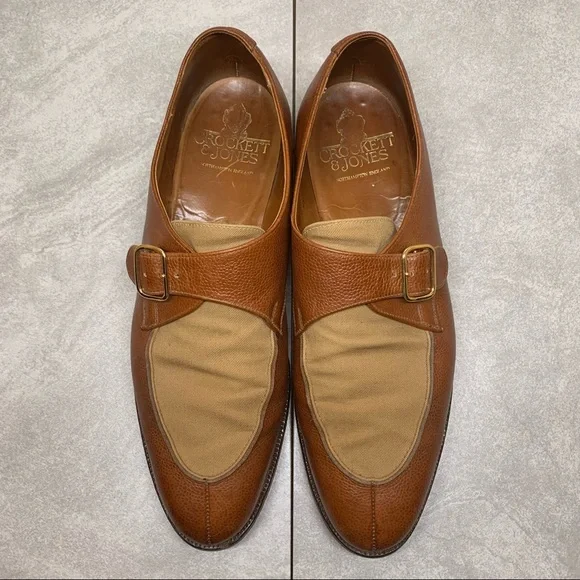 Crockett & Jones Hampsted leather + canvas shoes 9.5 D